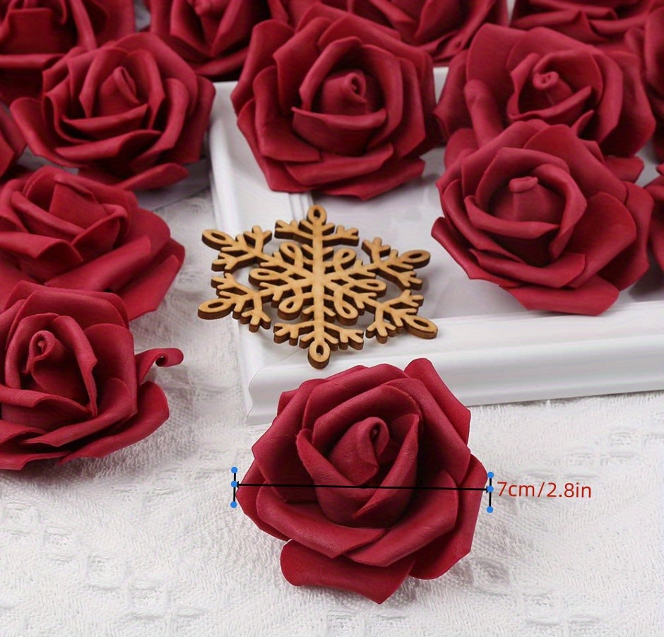 500pcs Mini Roses for Crafts Burgundy Flowers Artificial with