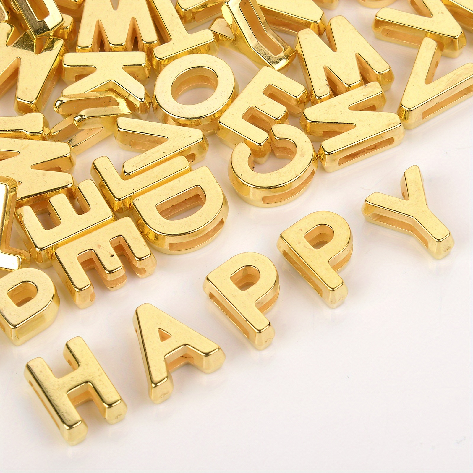 Lot Letters Beads Big Alphabet Acrylic Spacer Bead For - Temu