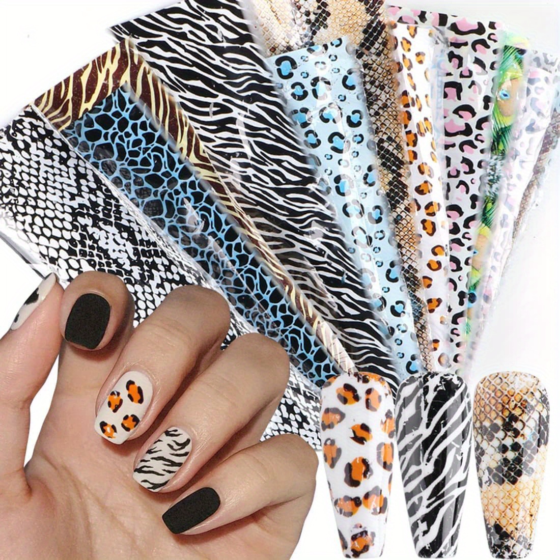 acrylic nail designs with cheetah