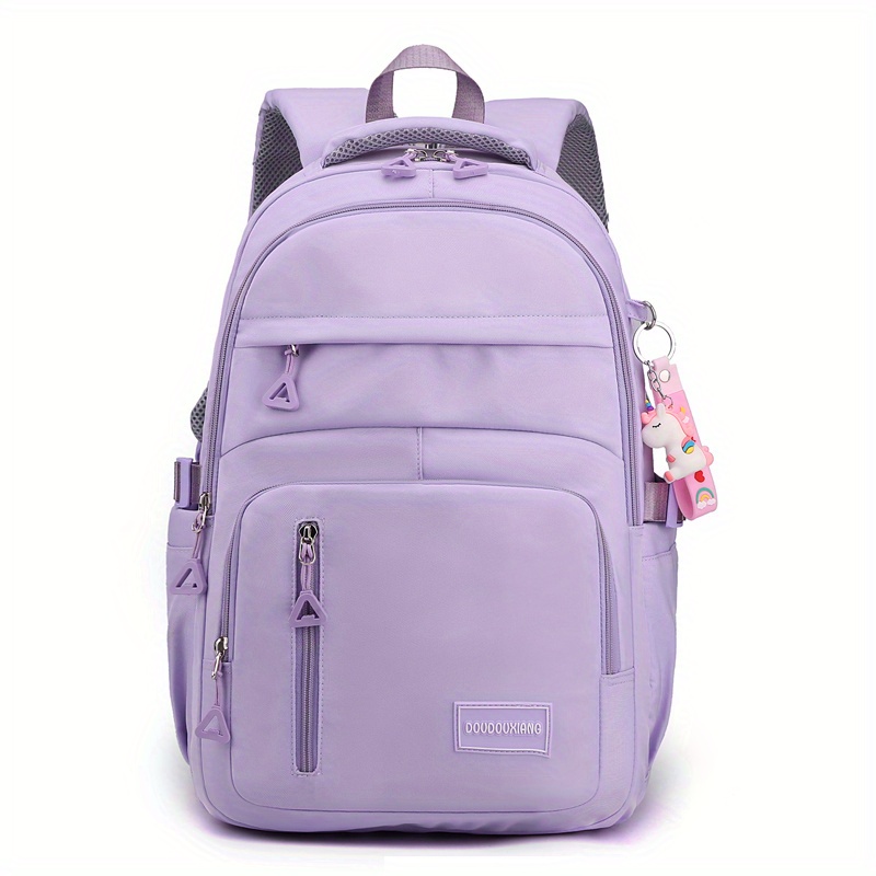 Comprar Mochila escolar para estudiantes, mochila impermeable para mujeres,  mochila para adolescentes y niñas, mochila para ordenador portátil de Color  sólido