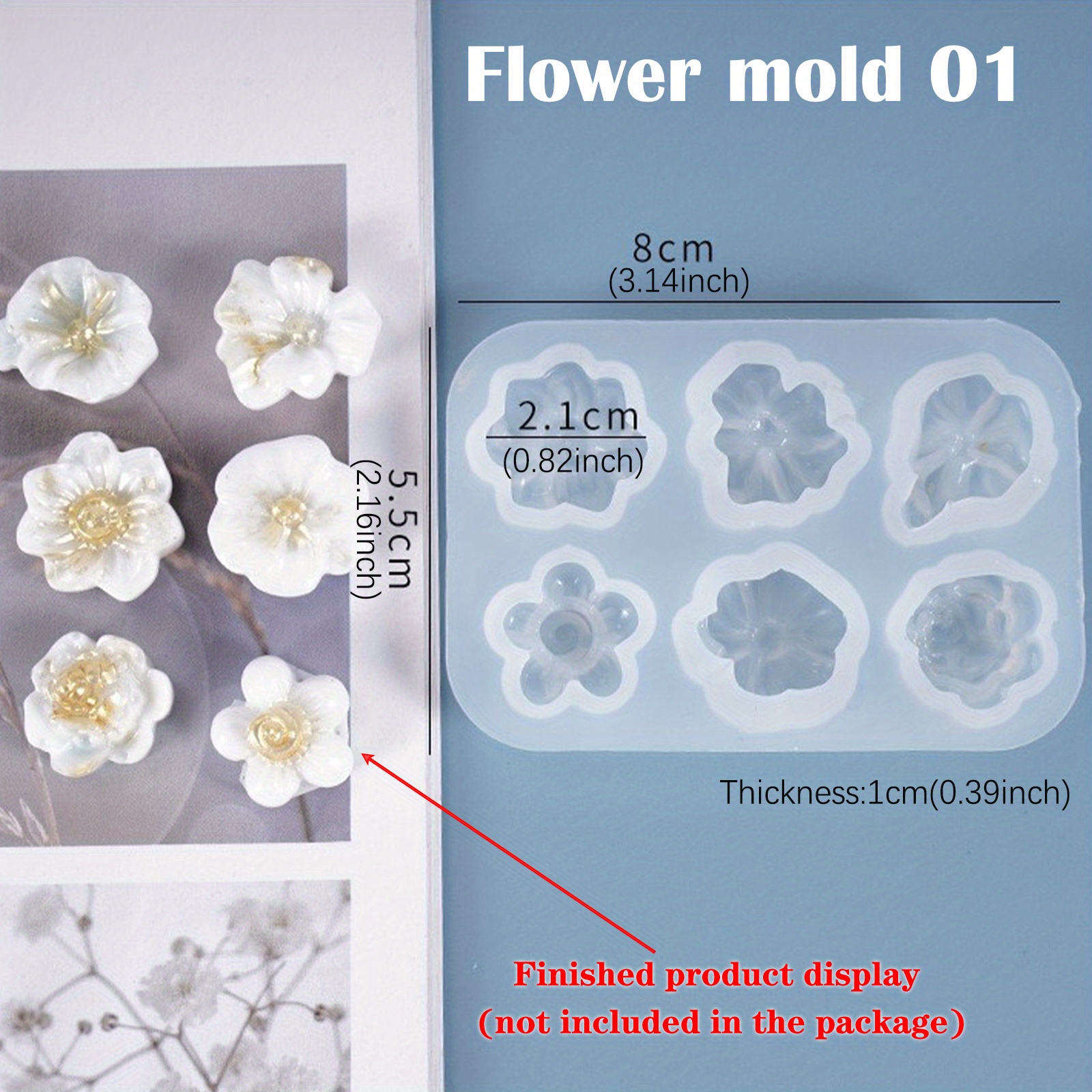 Sakura 3D Silicone Mold, Japanese Silicone Mold, Resin Mold, Cherry  Blossom Silicone Mold, Small Sakura Mold (3 Cavity), Mini Cherry Blossom  Mold, Flower Silicone Mold