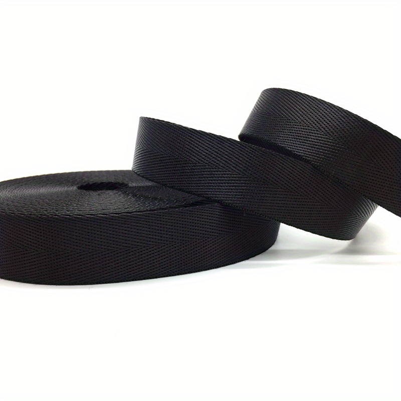 2 Black Cotton Webbing