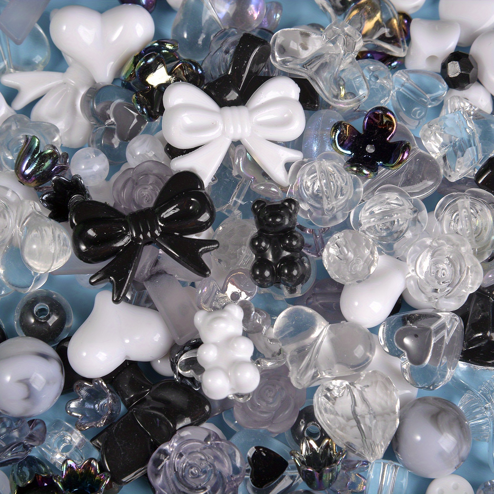 Hollow Flower Illusory Color Fashion Acrylic Beads For - Temu