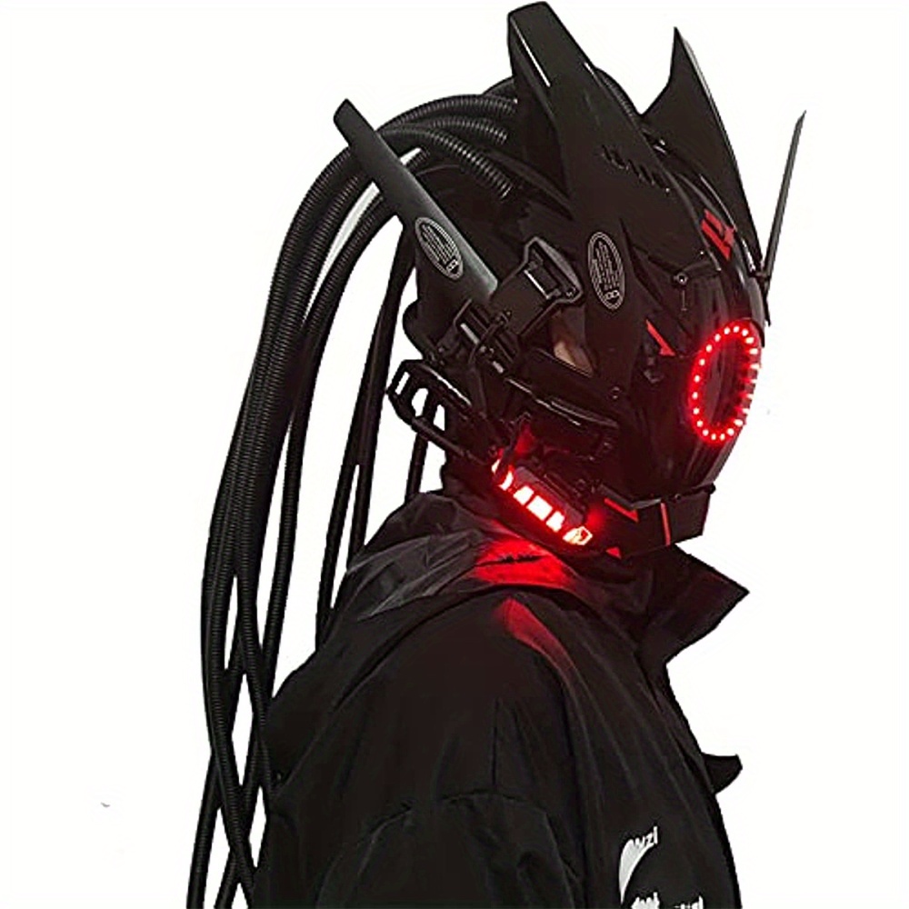 Masque Cyberpunk Cosplay Kendobi pour adolescents, realiation, masques  lumineux LED bricolage, décor de festival de musique de ville de nuit,  cadeau de refroidissement DJParty