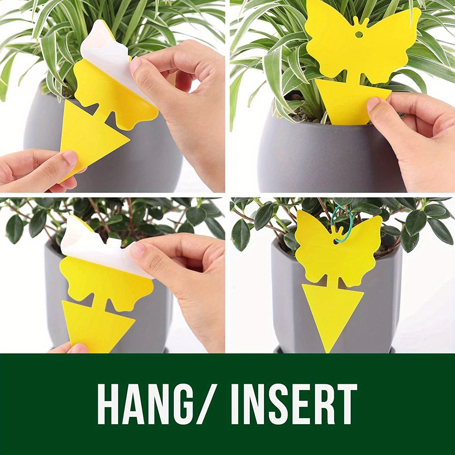 Hanging Fly Sticky Traps House Plant Sticky Stakes Fly Paper