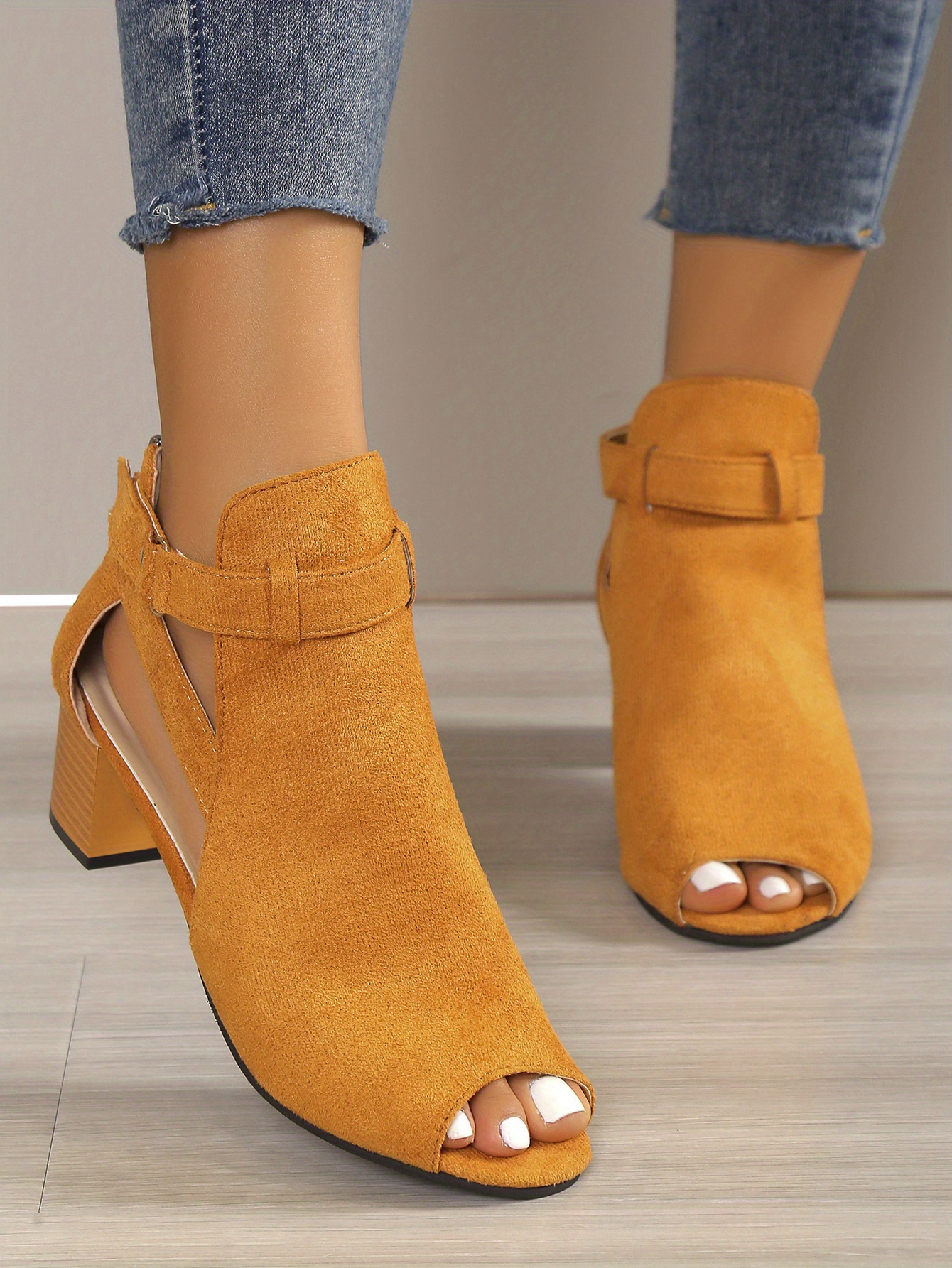 Apricot Original Design Strappy Sandals With Pointed Toe Ankle Tie Leather Upper Cushioned Insole Rubber Sole