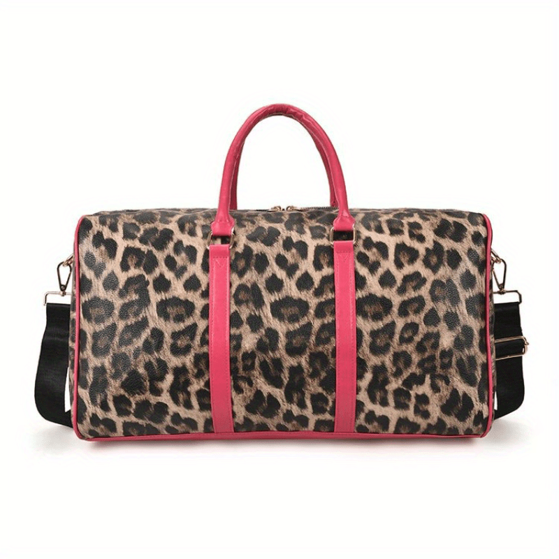 Animal print and pink crossbody bag, Bags