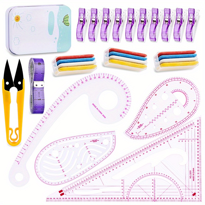 7pcs Sewing Ruler Set,Pattern Sewing Rulers Set,French Curve