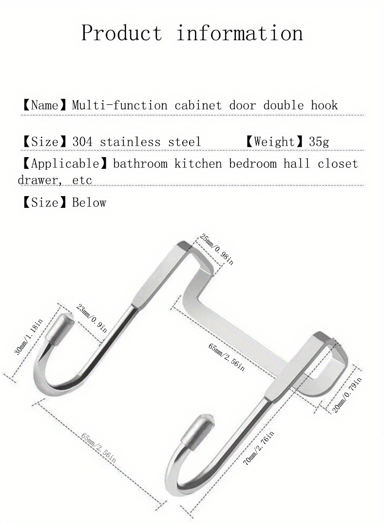 Stainless Steel Double S Shaped Hooks Heavy Duty Cabinet - Temu