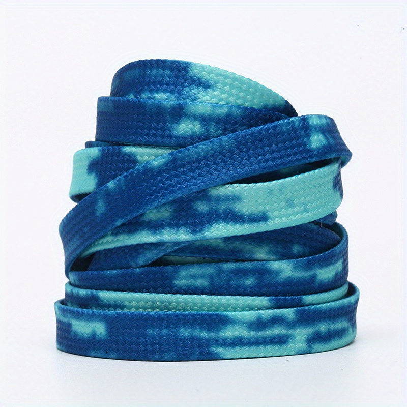 Cordones planos de algodón con degradado, cordones de zapatos de 11 colores,  tendencia Tie dye, accesorios