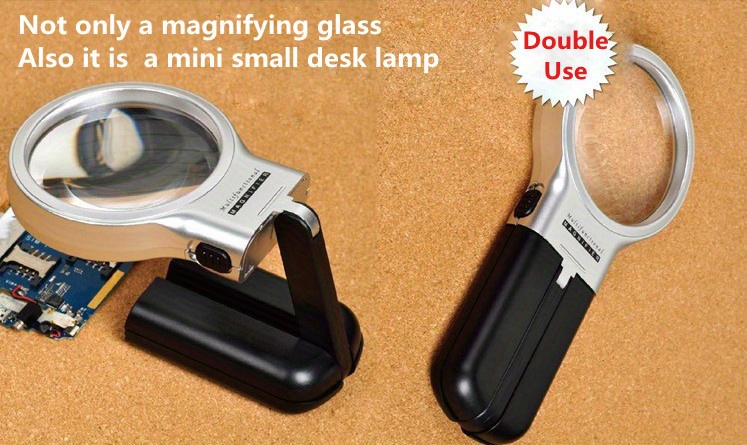 Lupa con luz LED - De mano, alta definición y plegable - Abubu