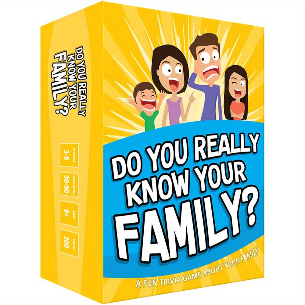 Really Know Family Card Game A Fun Family Board Game Filled Temu New