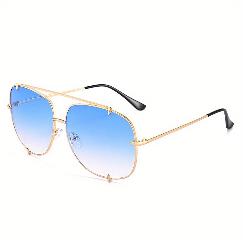 Oversized Square Aviator Sunglasses for Men Women Pilot Shades Golden Frame Vintage Sun Glasses,Temu