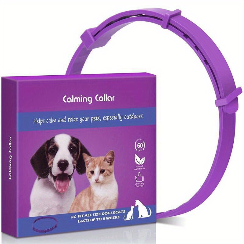 Calming Collar Cats Dogs Adjustable Anxiety Relief Collar Temu Australia