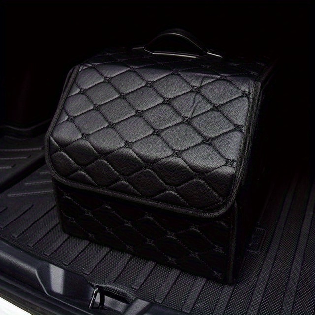 Vinsani Sac de rangement de coffre de voiture antidérapant pliable pour  coffre de rangement à outils, solution de tapis, sac de rangement pour  coffre de voiture, gris clair, taille L : 