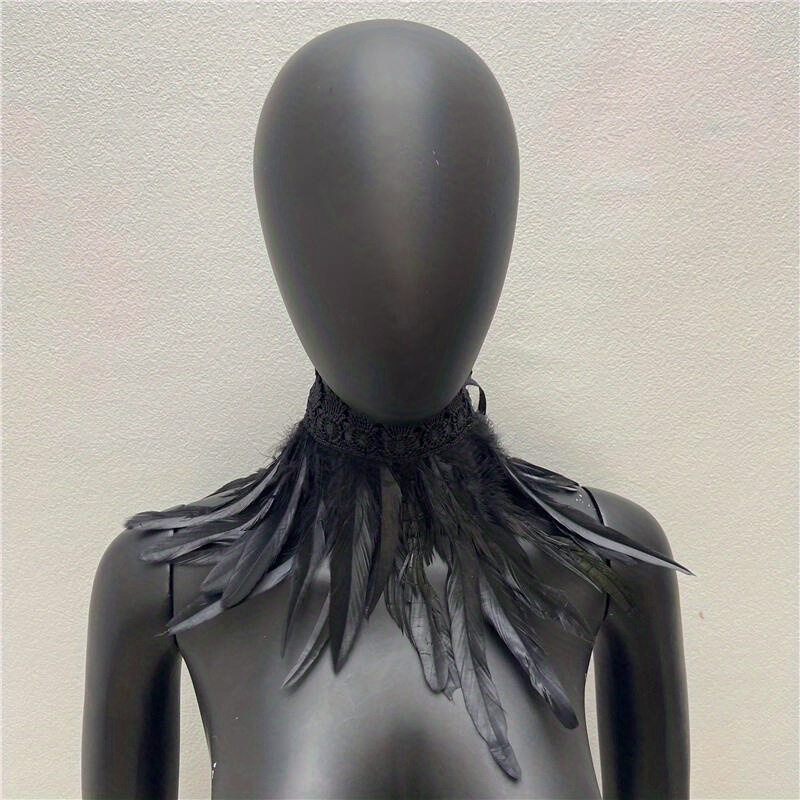 Faux Feather Neck Scarf Halloween Cosplay Costume Accessory