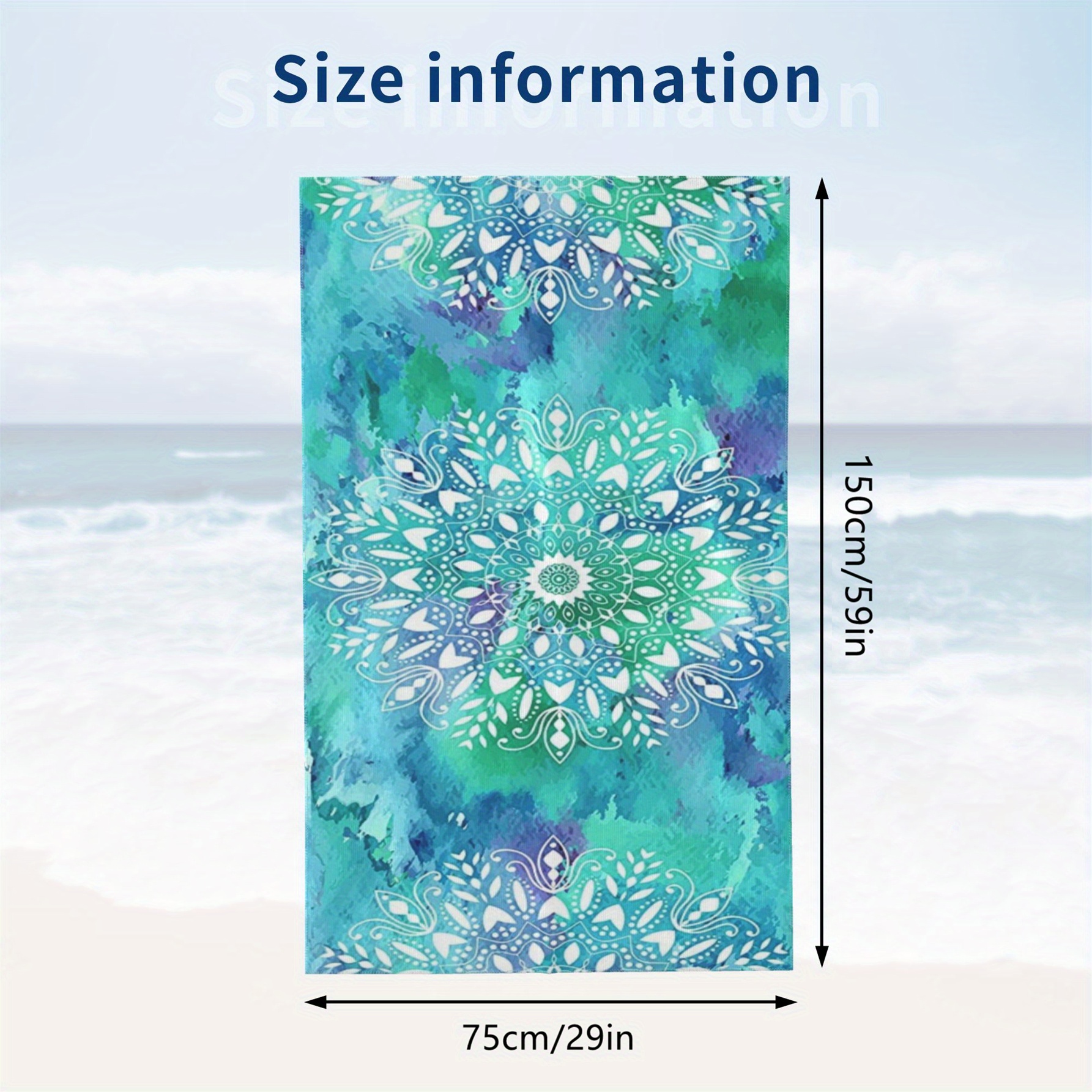 1pc Microfiber Oversized Beach Towels For Adults Kids Quick Dry