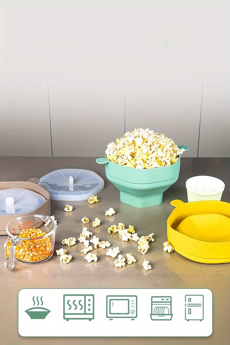 High temp Resistant Microwave Popcorn Bucket Large Silicone - Temu