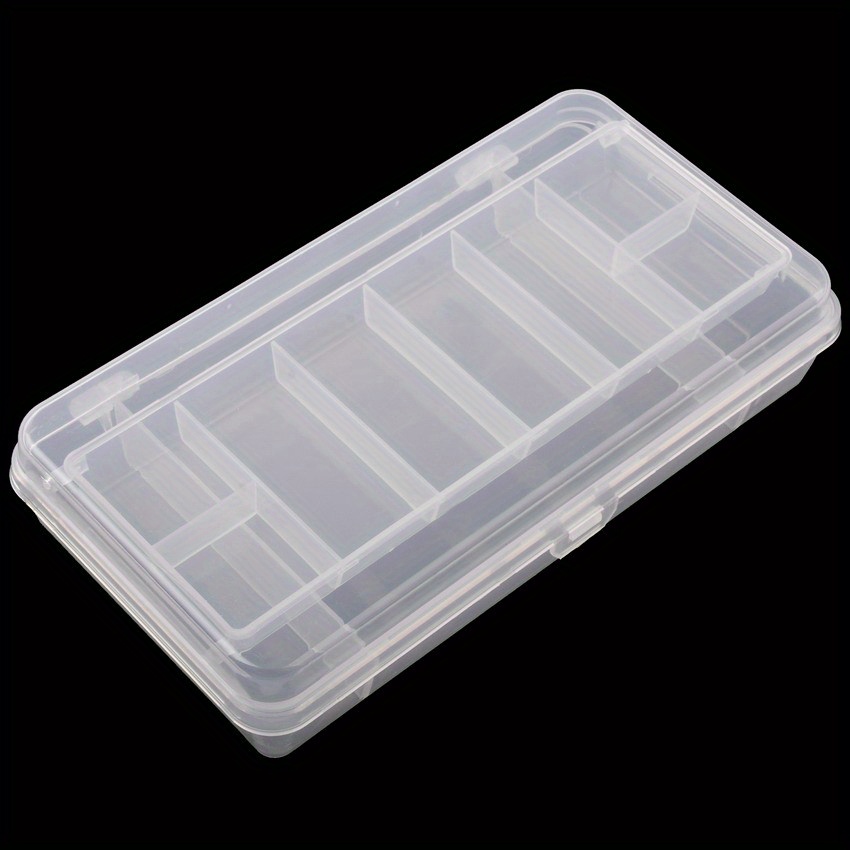 Clear Plastic Fishing Tackle Box Adjustable Dividers Clear Temu