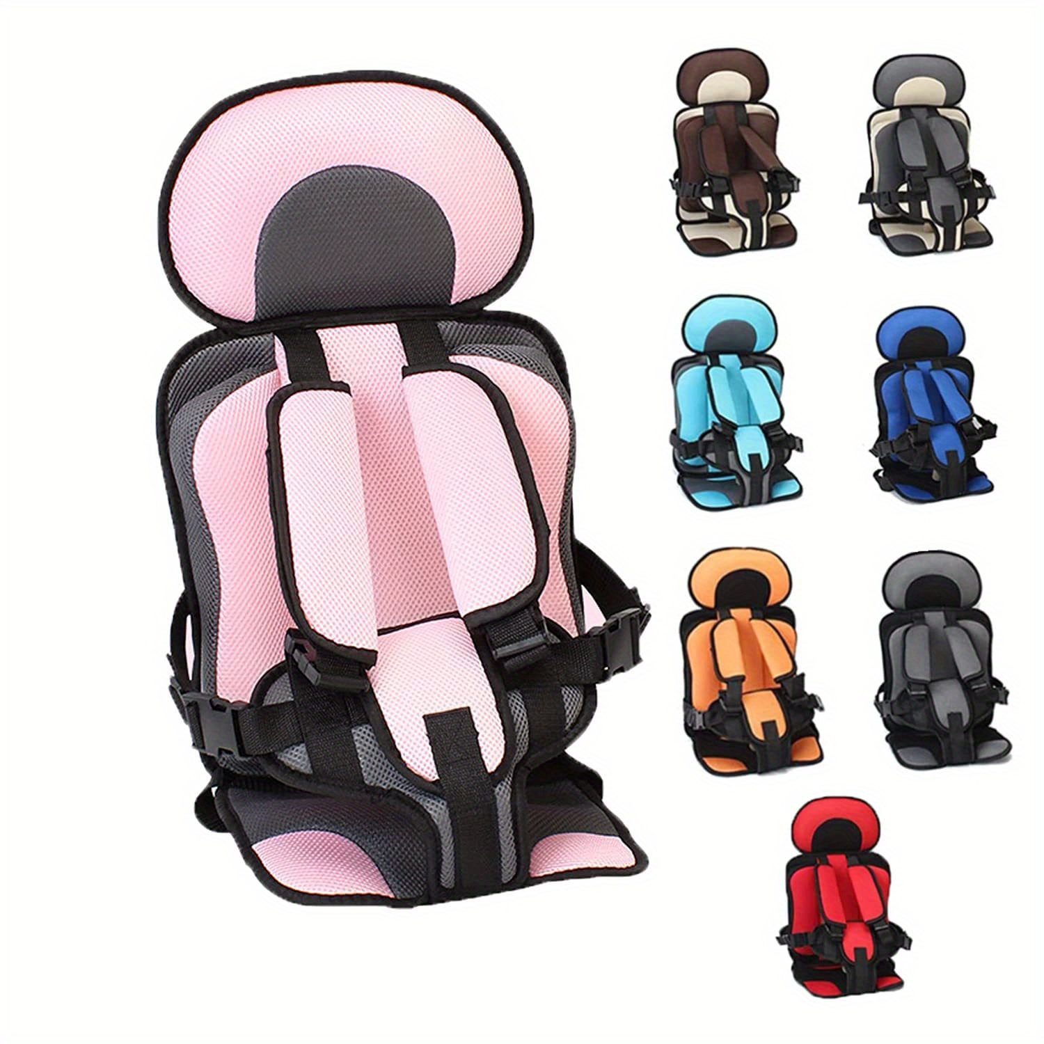 Auto Child Safety Seat Simple Car Portable Seat Belt,foldable Car Seat  Protection Travel Accessories For Kids 0-12,car Seat Liner For Infant