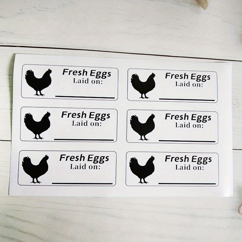 Egg Carton Date Labels, Self-adhesive Handwriting Tag Stickers Labels ...