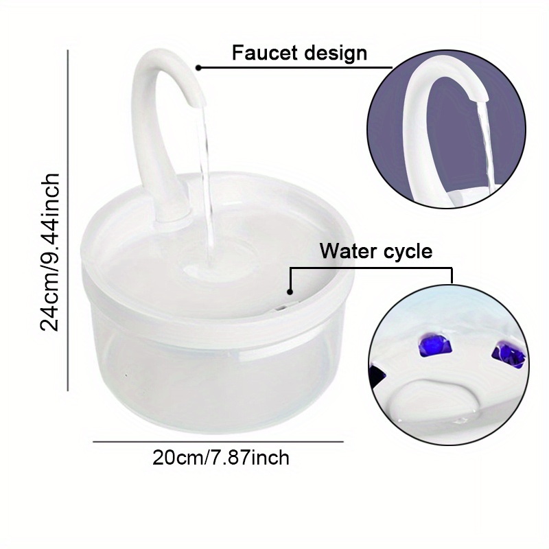 1 Pc Filtro Fuente Agua Gatos Sensor Automático Bebedero - Temu