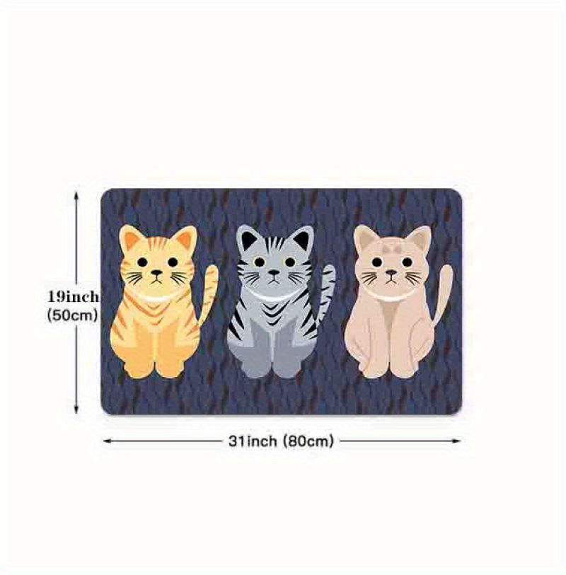 Kitties Floor Bathroom Kitchen Mat (Anti Slip) – Always Whiskered