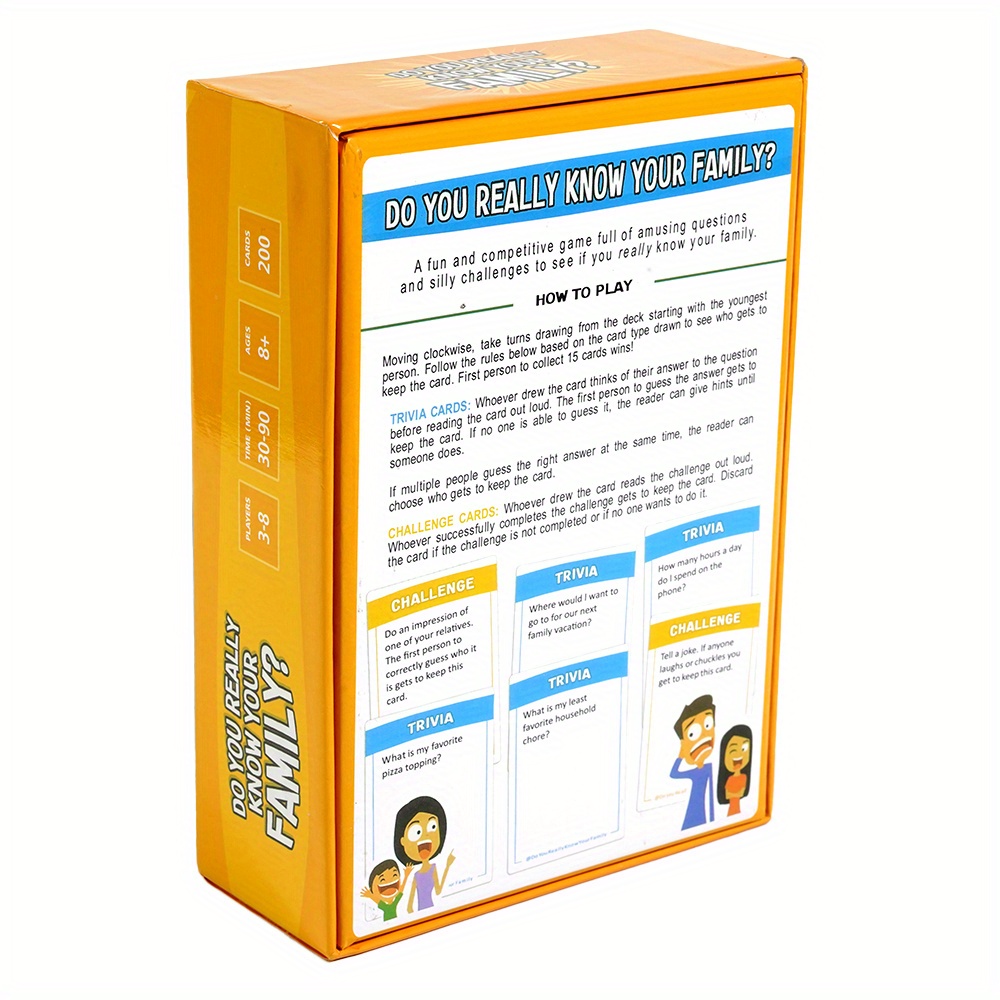 Really Know Family Card Game A Fun Family Board Game Filled Temu New