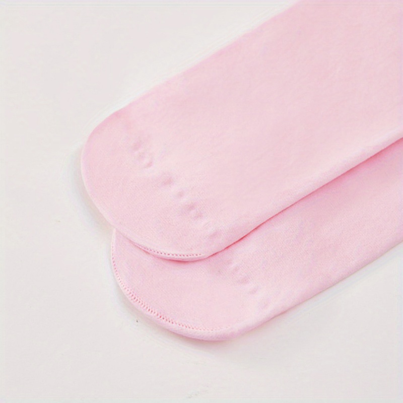 Medias de microfibra rosa claro para niñas: medias rosas, medias rosas para  niñas, medias rosas claras para niñas, medias de Pascua para niñas, medias