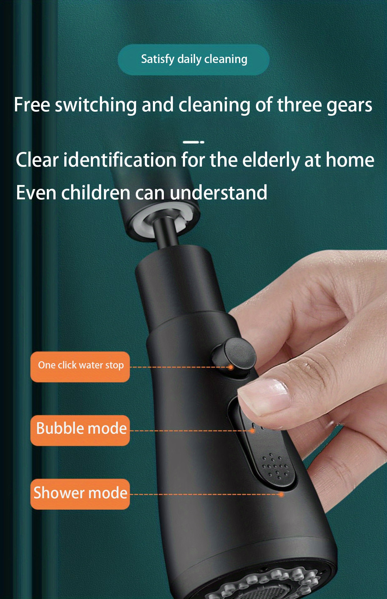 Upgrade Kitchen Faucet 360° Rotary 2 function Spray Nozzle Temu