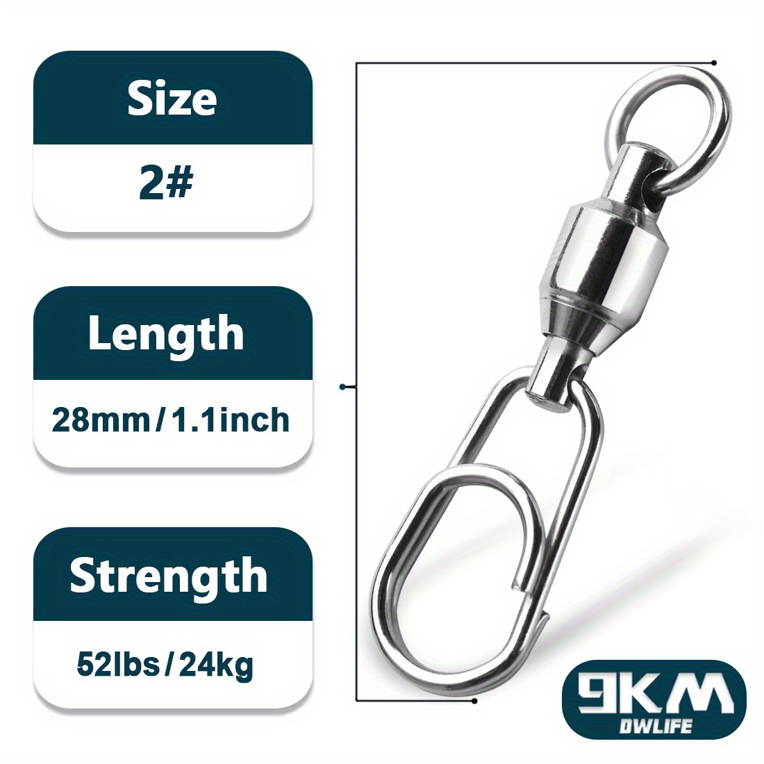 Durable Stainless Steel Fishing Snap Swivels Fast Snaps - Temu