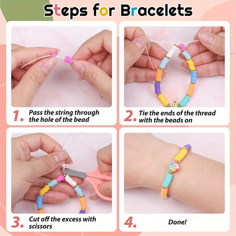 How to make a clay bead bracelet! #tutorial #claybeads