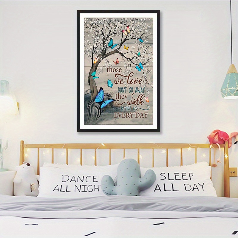 1pc Inspirational Wall Art Flower Butterfly Wall Decor Decor For