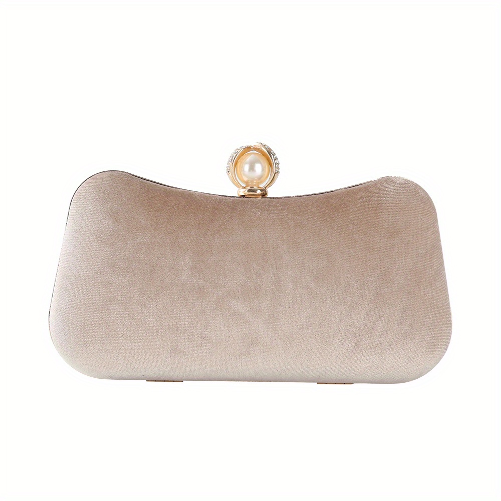 Bolso Mano Elegante Blanco Cuentas Imitación Perlas Hebilla - Temu