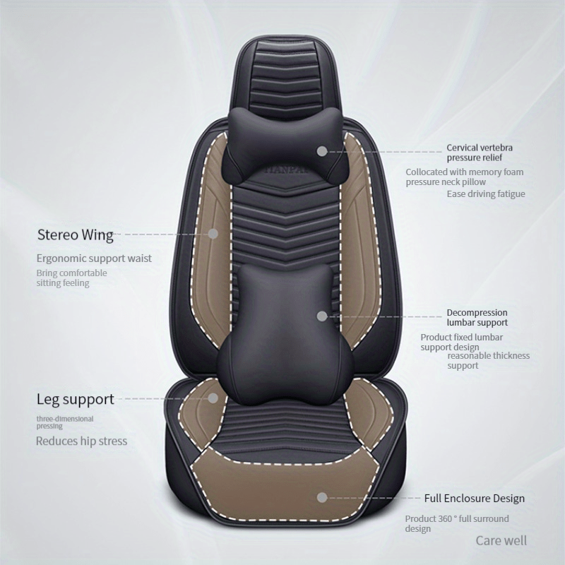 Universal Car Seat Cushion Memory Foam Booster Seat Protector