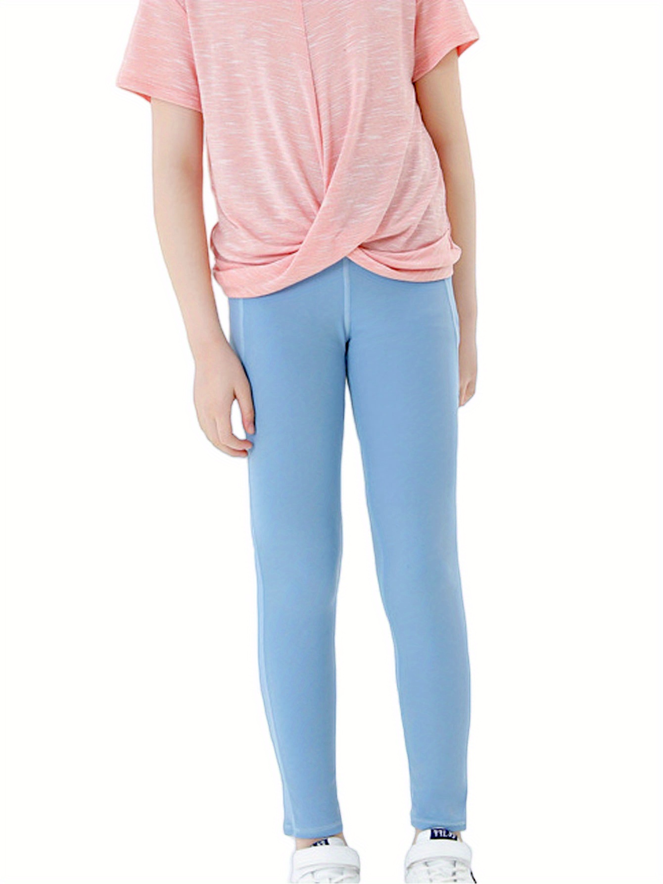 EQWLJWE Summer Pants For Children Kids Girls Fitness Dance Pants Solid  Color Leggings Yoga Sports Long Pants