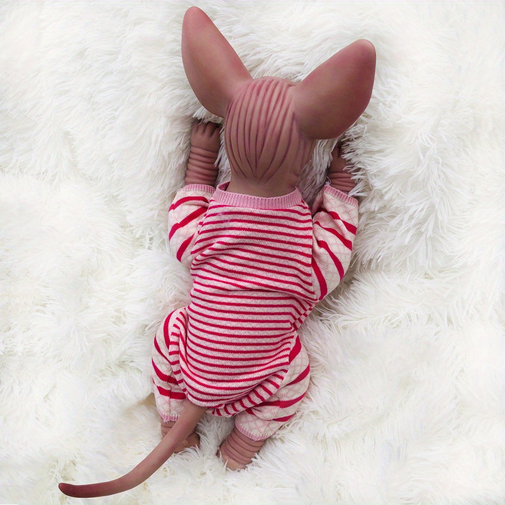 18.9 Realistic Sphynx Cat Doll Soft Vinyl Reborn Dolls With Handmade Painted Boutique