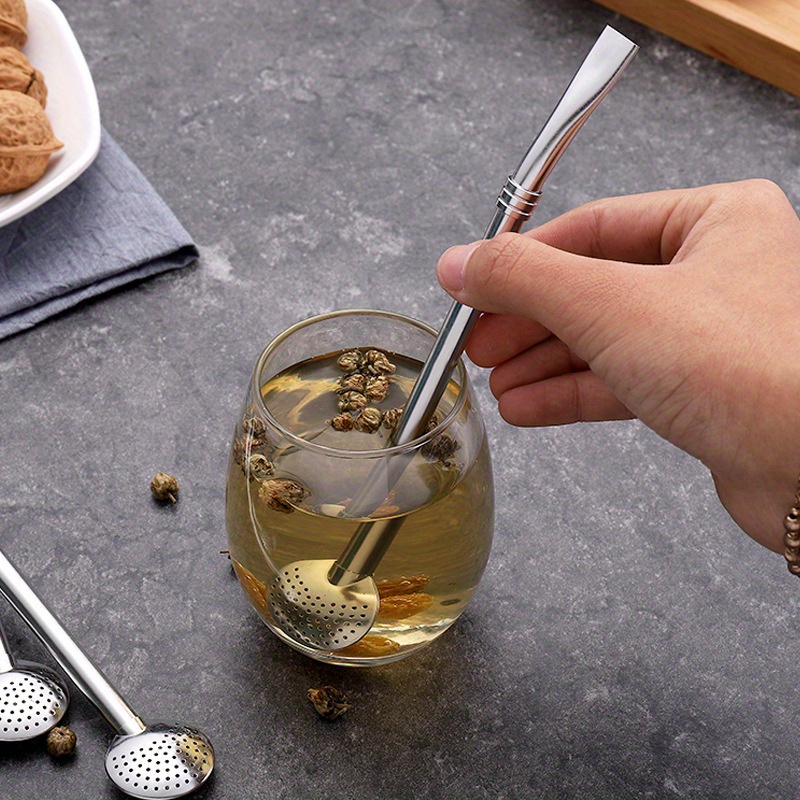 1pc yerba mate straw stainless steel drink straw drinking filter straw reusable colorful tea coffee cocktail straw strainer bombilla straw details 0