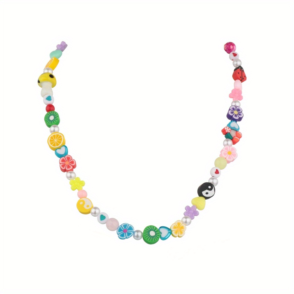 Colorful Polyester Choker Necklace Daisy Flower Summer Beach - Temu