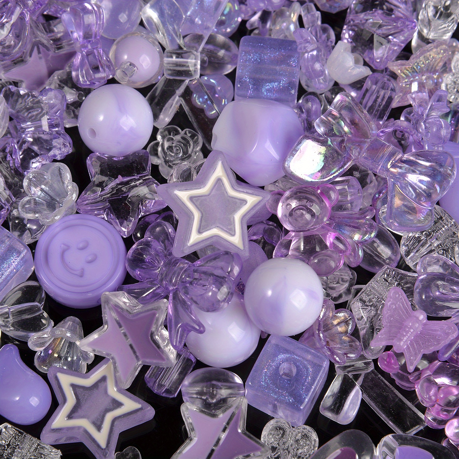 BULK Super Kawaii Purple Pastel Charms for Slime Mixed Purple 