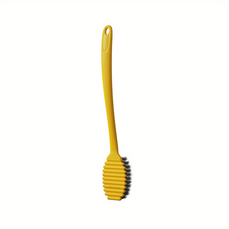 Multi-function Double Head Plastic Toilet Brush Curved Bathroom Cleaning  Scrubber Bending Thicken Handle Corner Brush PP Holder