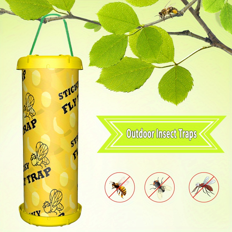 Trappole per mosche (confezione da 40), trappole adesive gialle a doppia  faccia, trappole per moscerini per cucina e piante, Fruit Fly Killer -  Sticky Gnat Trap Indoor Outdoor Solution