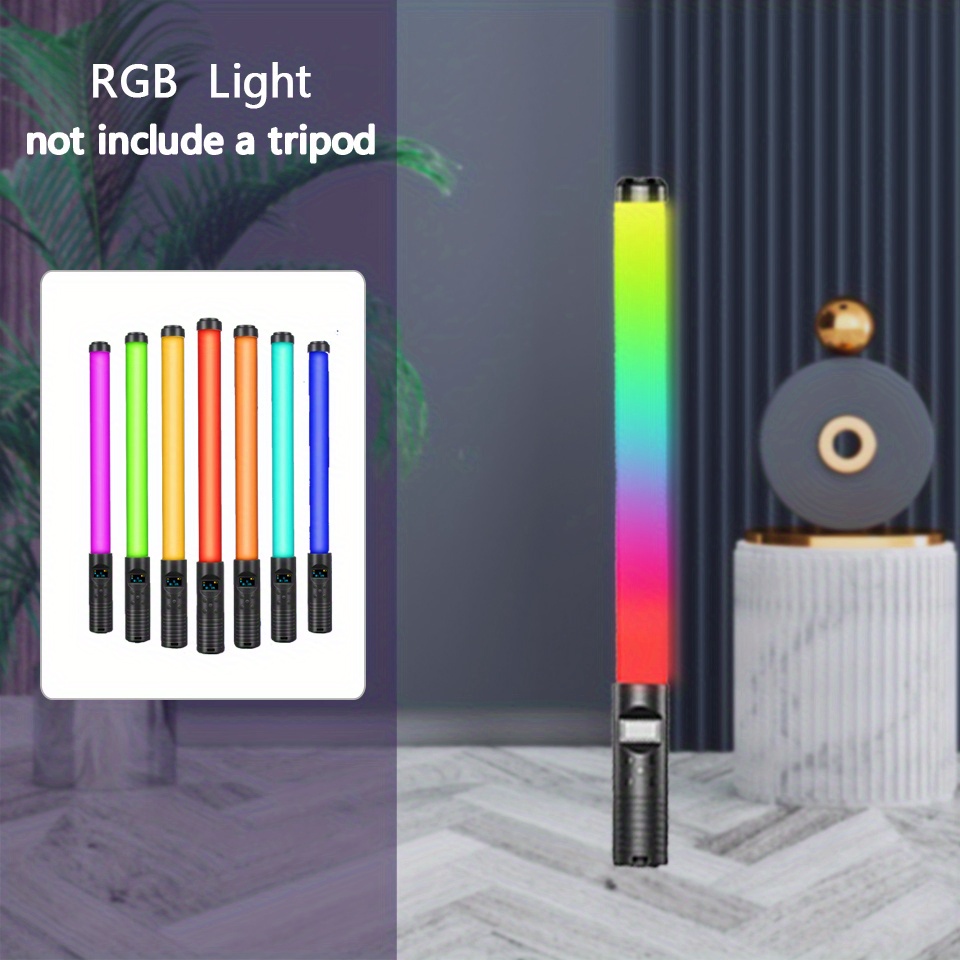 Cheap Rgb Colorful Led Video Stick Fill Light Handheld Lamp Flash Wand  Speedlight Photographic Lighting for Camera Vlog Live