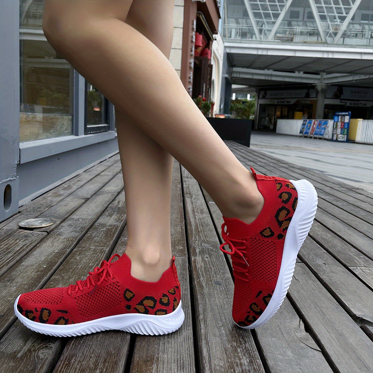 Leopard print red on sale shoes