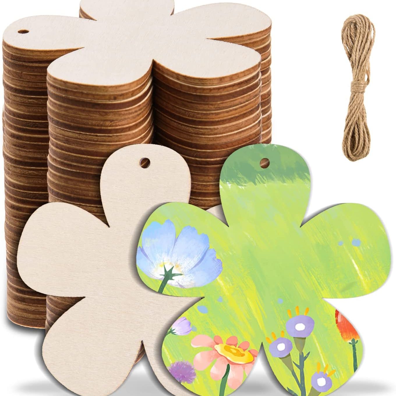 Insect Flower Hollow Wooden Pieces Wooden Decorations For Art