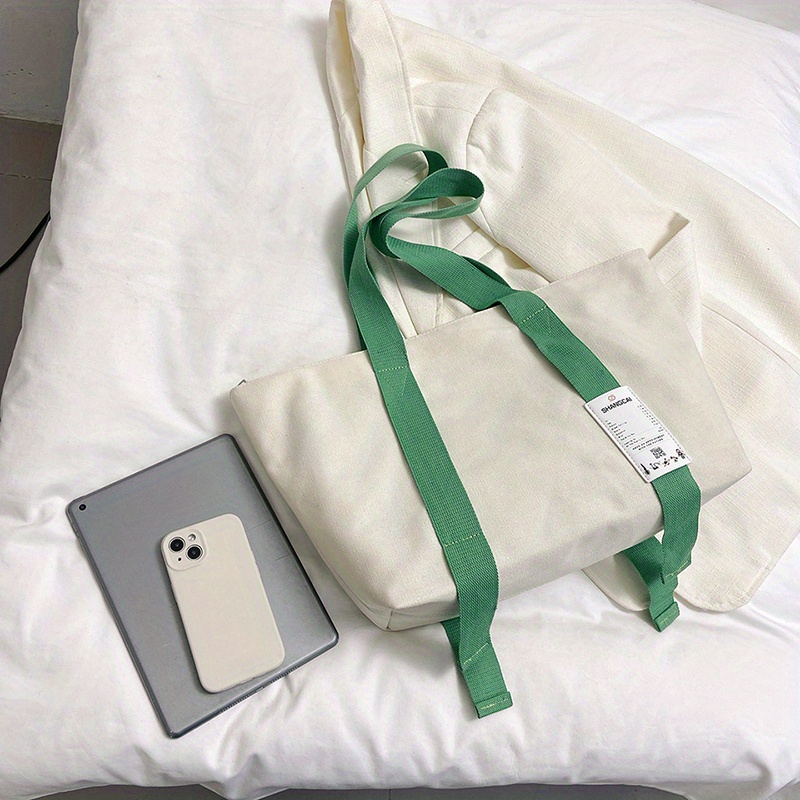 Minimalist Shoulder Bag Colorblock Tote Handbag Versatile Storage
