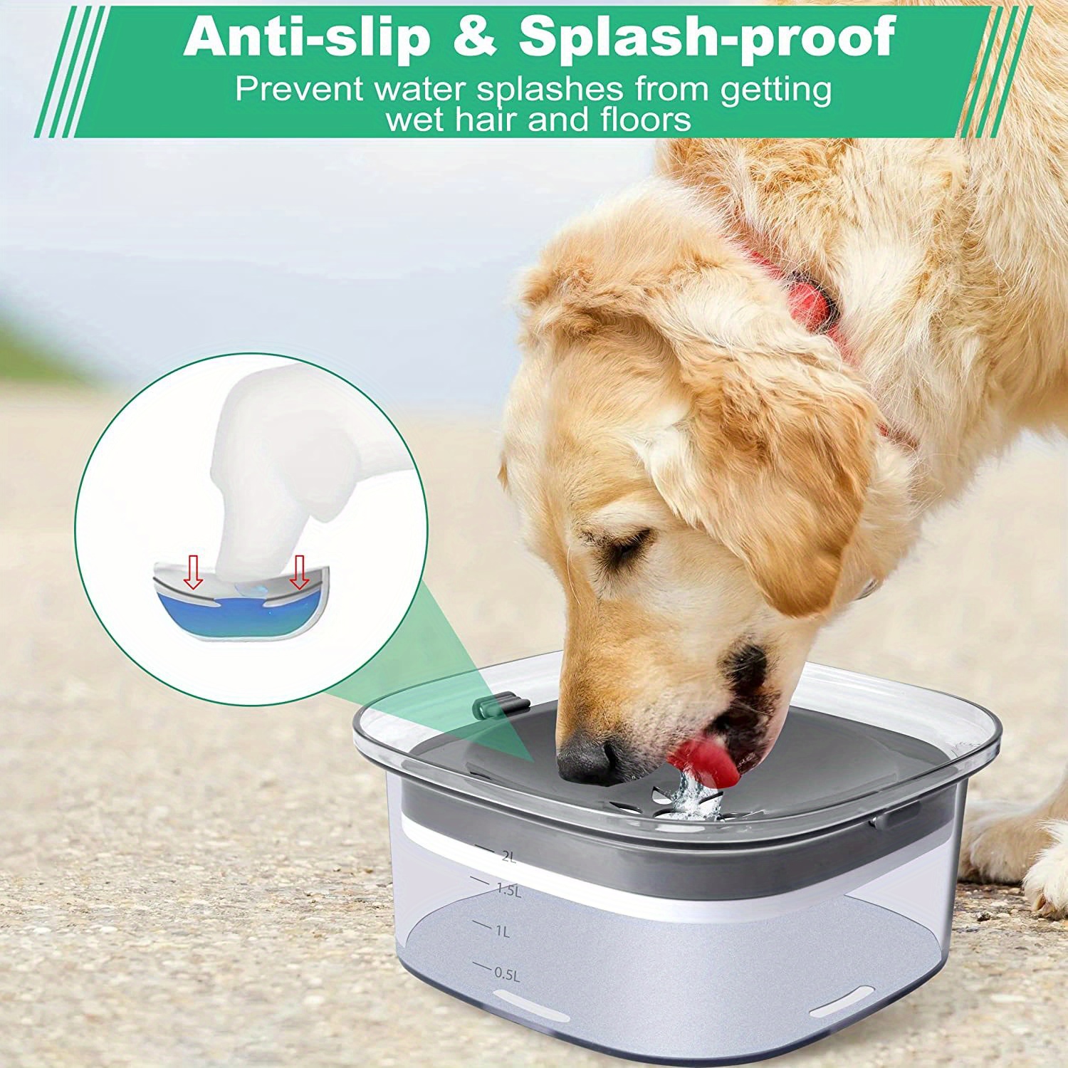 Automatic Pet Waterer Bowl Encourages Hydration Cats Dogs Temu