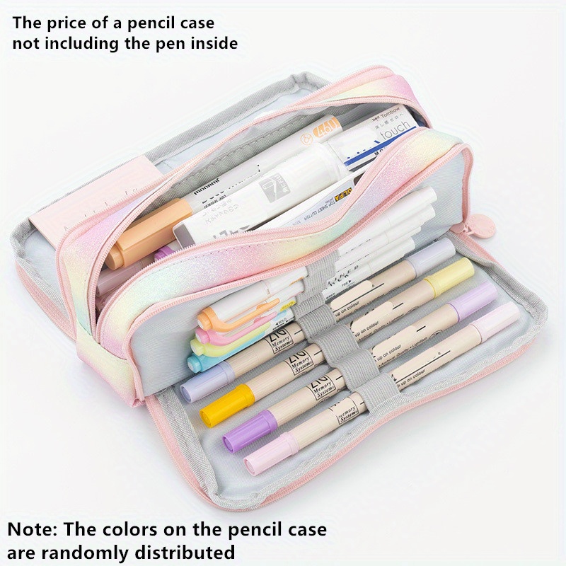 Large Capacity Stationery Pencil Case Kawaii Macaron Color - Temu  Philippines