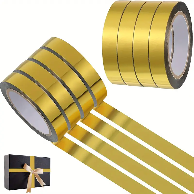 Golden Metallic Washi Mirror Tape Diy Gold Graphic Art Tape - Temu