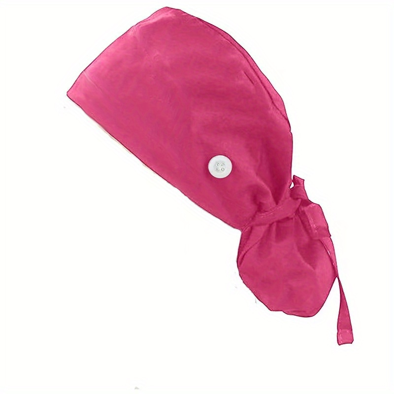 Solid Color Scrub Hats Ponytail Work Casual Adjustable - Temu